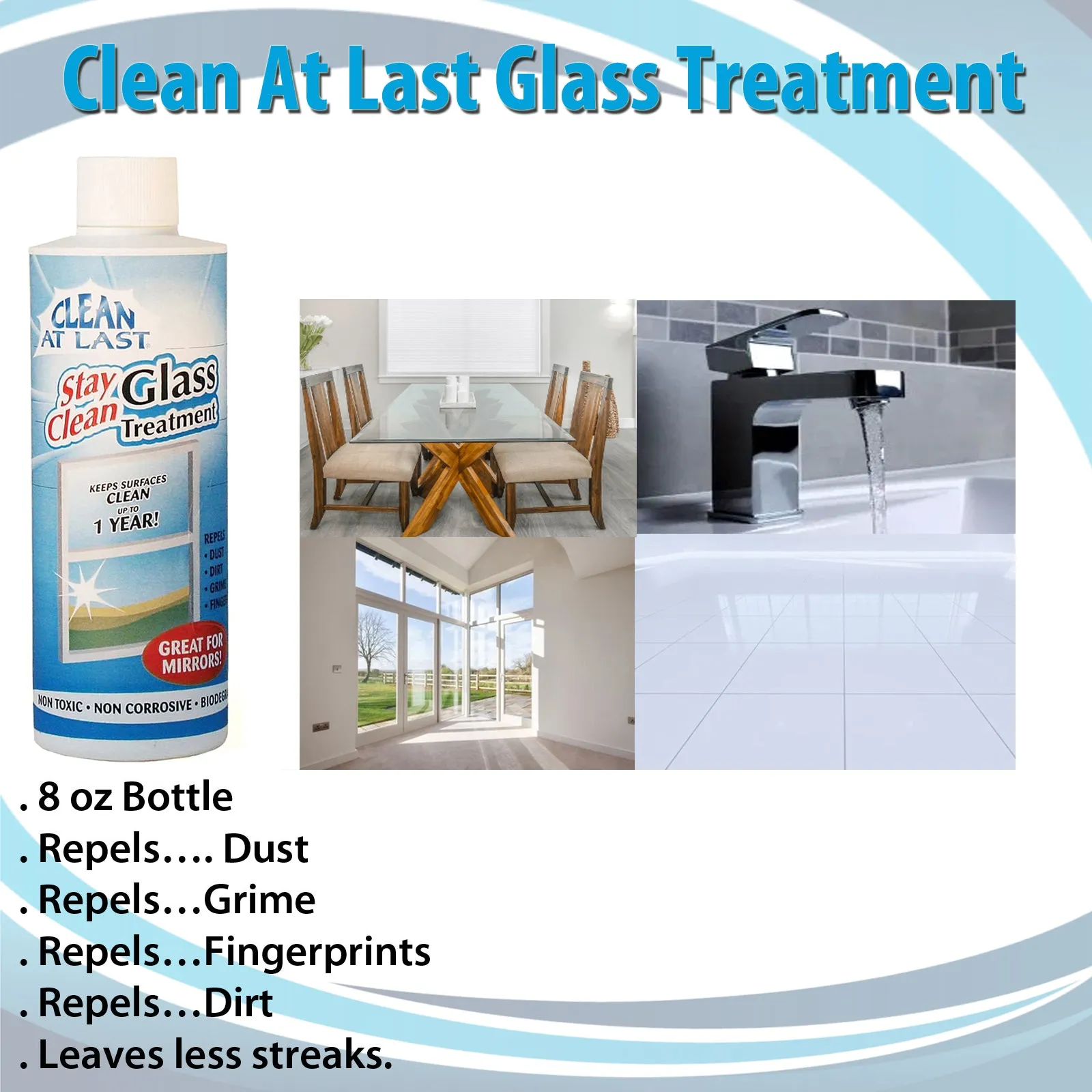 Clean At Last Glass Treatment, 8 ounces