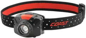 Coast FL60 21322 Headlamp, AAA Battery, Alkaline Battery, LED Lamp, 55 Low, 205 Medium, 400 High Lumens :EA: QUANTITY: 1