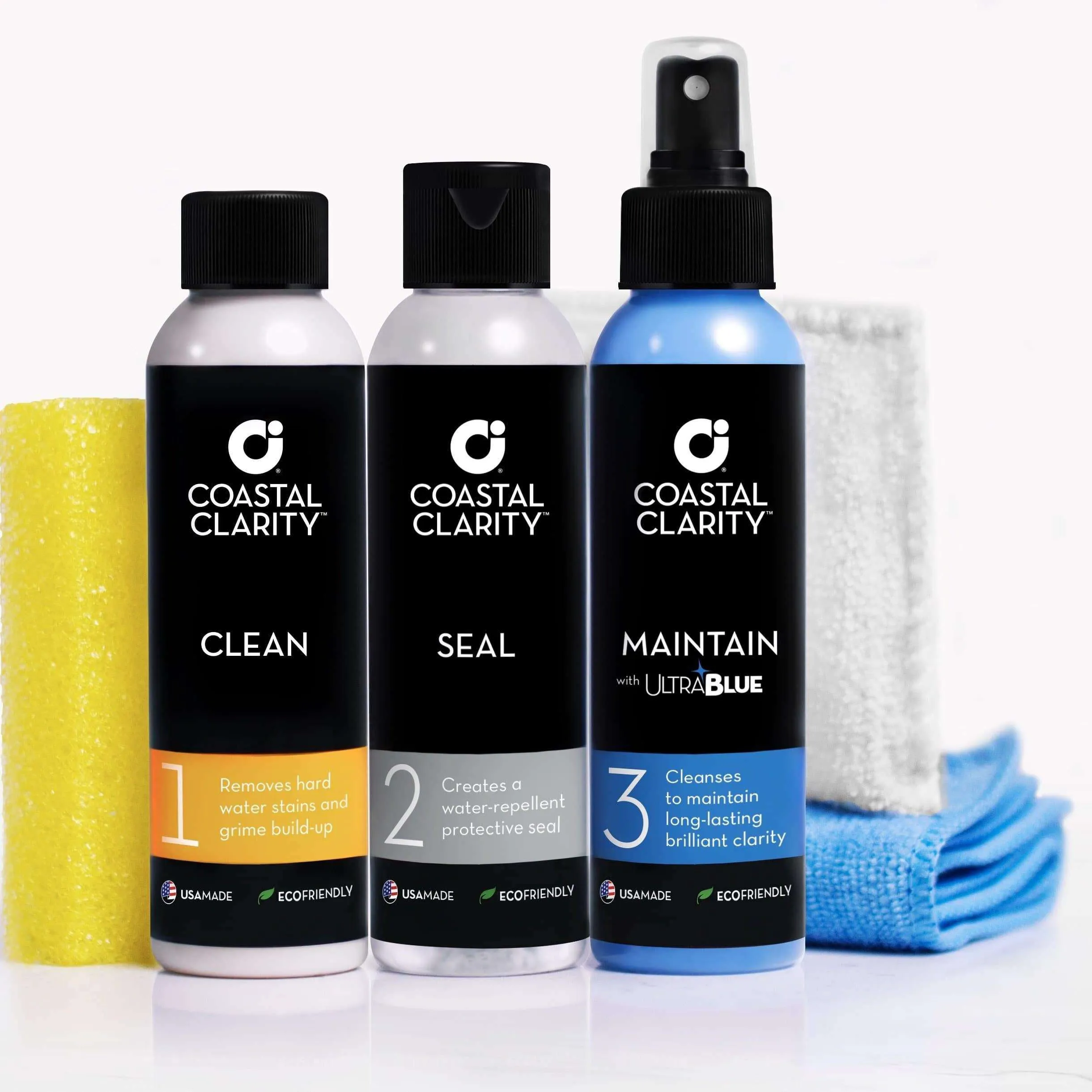 Coastal Clarity Shower Door Glass Cleaning and Restoration Kit