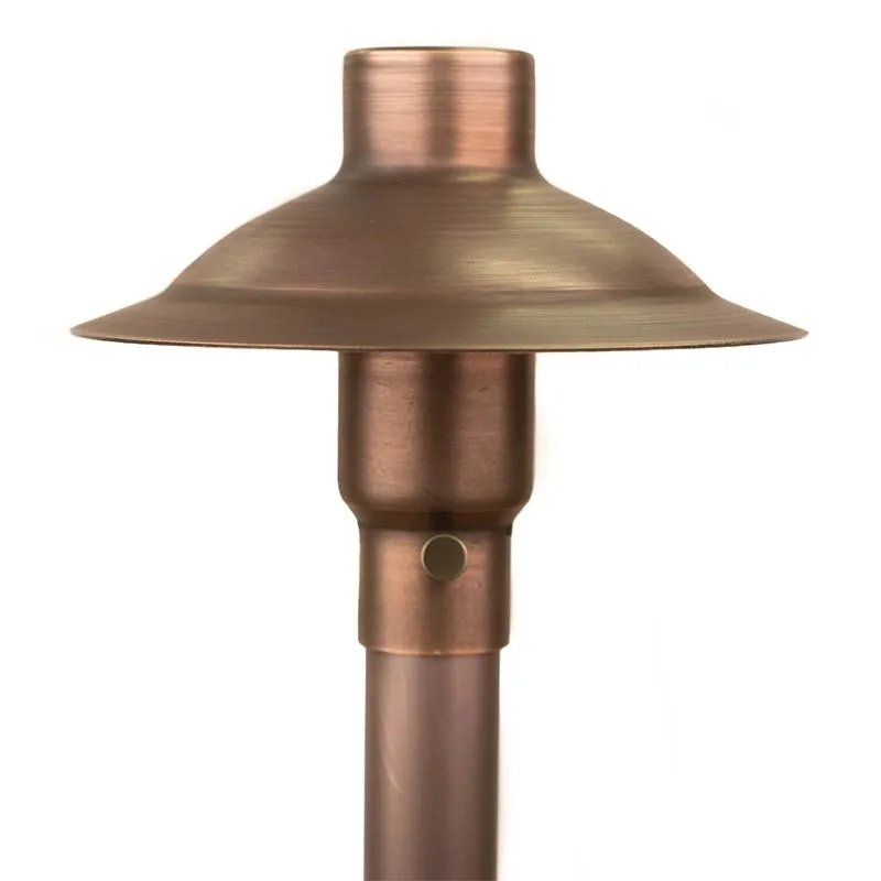 CopperMoon CM.700-20 12V Copper 6" Path Light Top, 20" Copper Stem With Stake