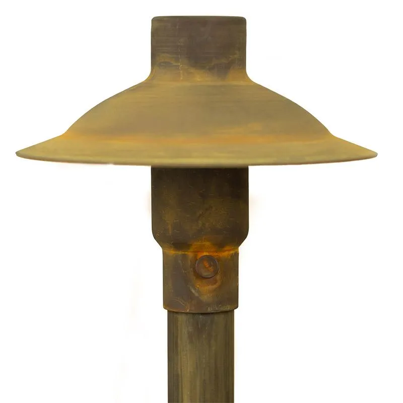 CopperMoon CM.700-20 12V Copper 6" Path Light Top, 20" Copper Stem With Stake