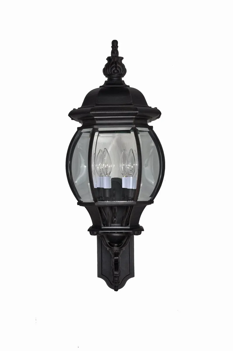 Crown Hill 11" 4 Light Outdoor Wall Mount in Black