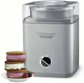 Cuisinart 2 QT Ice Cream Maker, Silver - Certified Refurbished