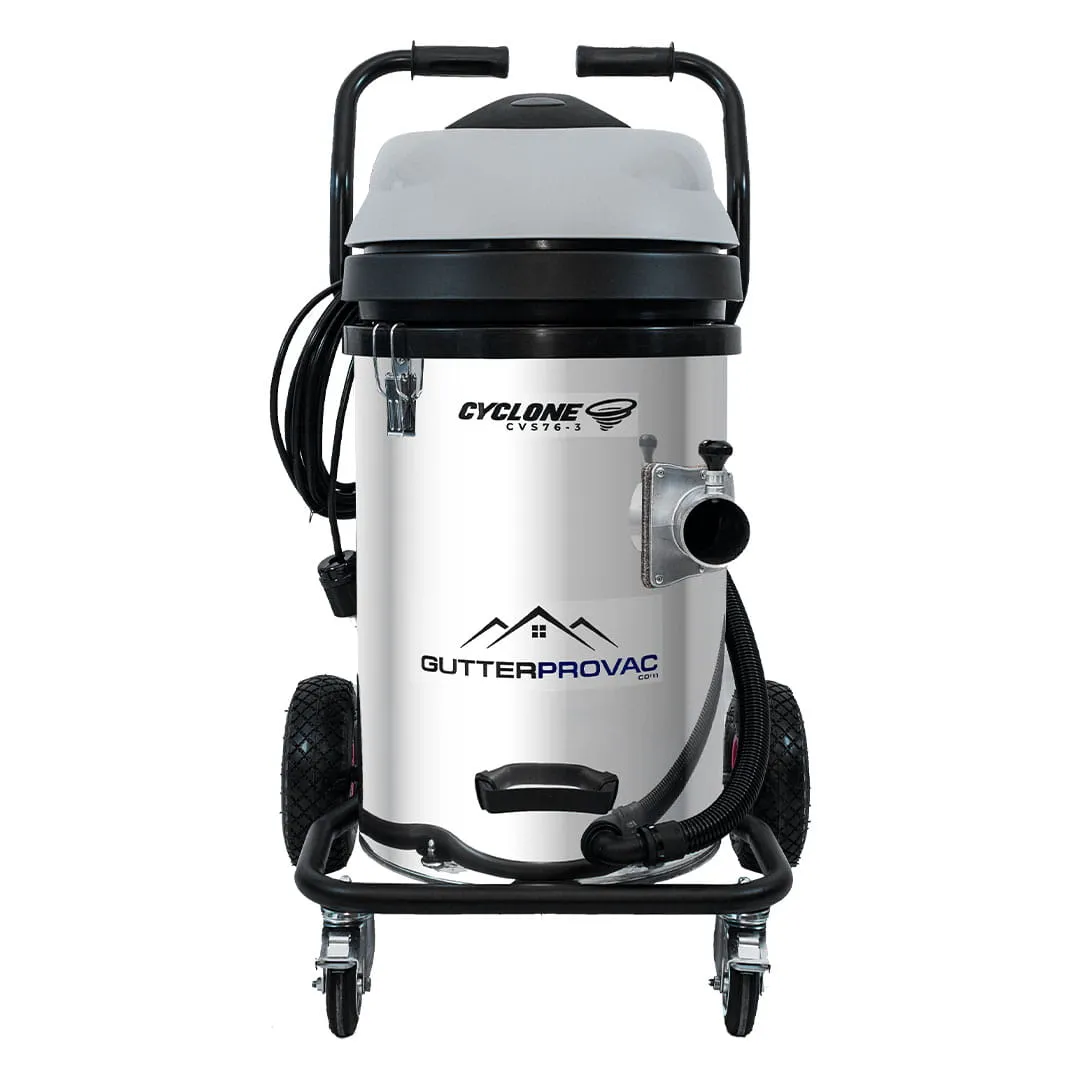 Cyclone II 240V Commercial Gutter Vacuum 3600W 20 Gallon (Stainless Steel)