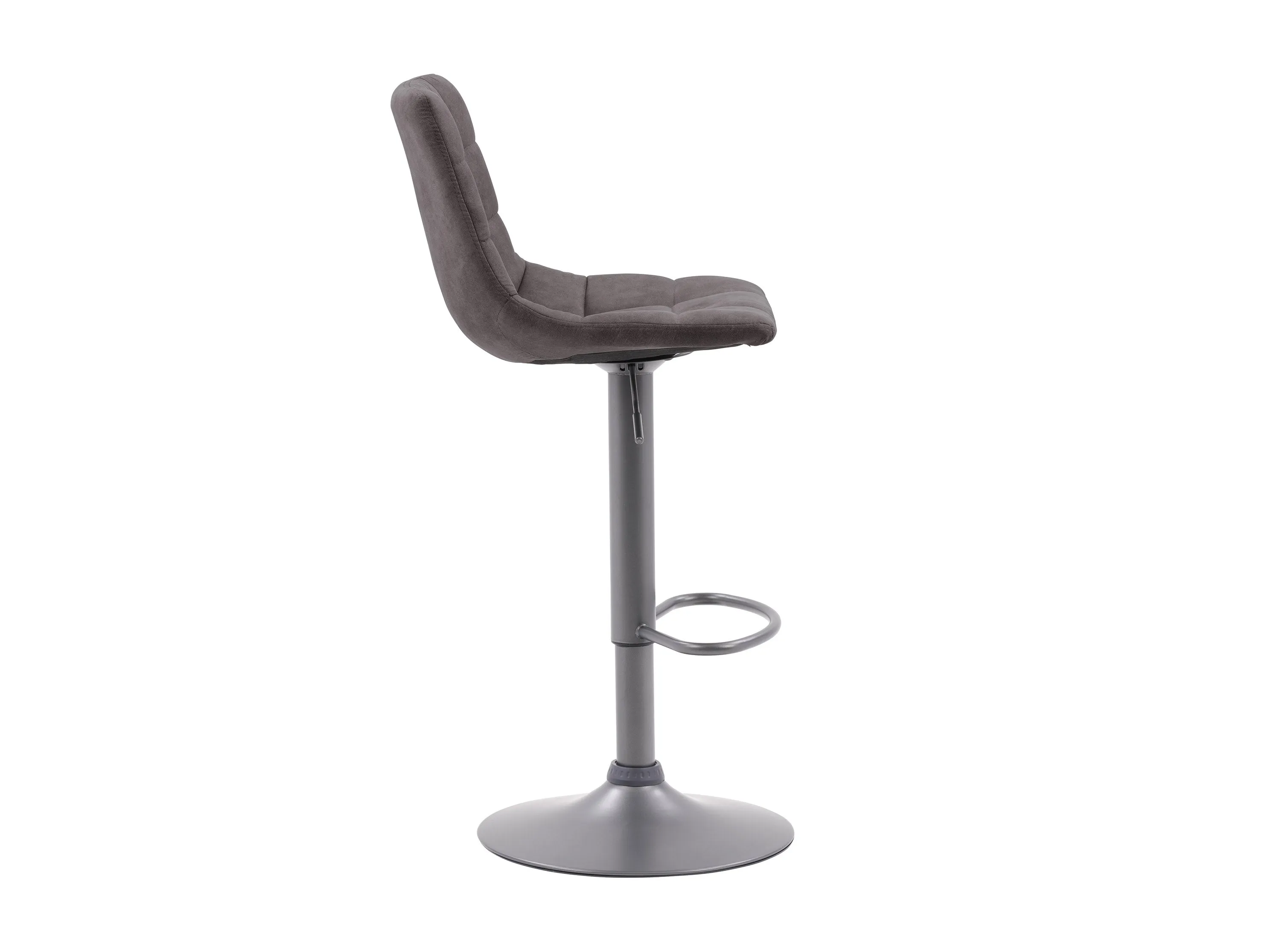 Dark Grey Swivel Bar Stools, Set of 2