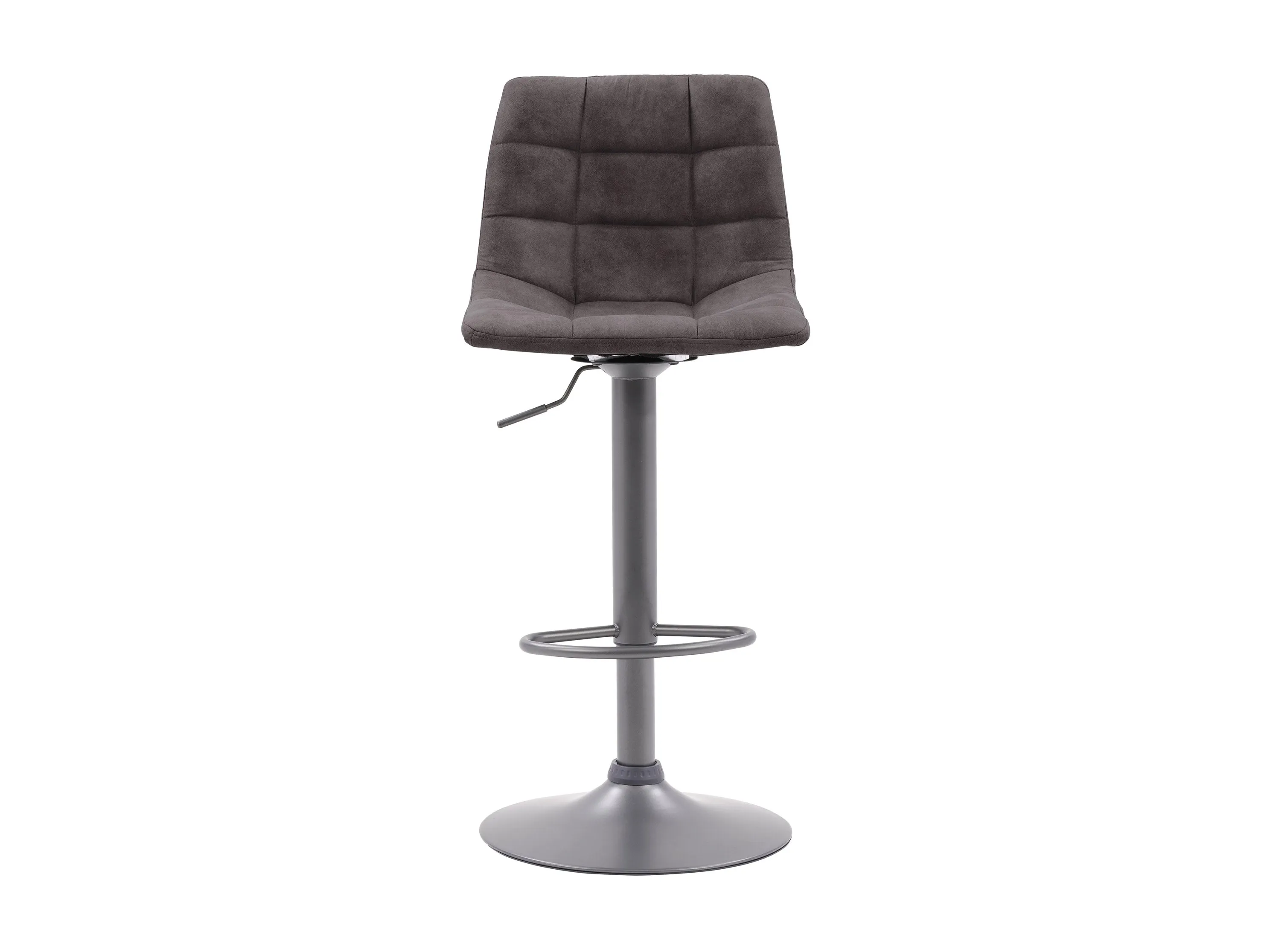 Dark Grey Swivel Bar Stools, Set of 2