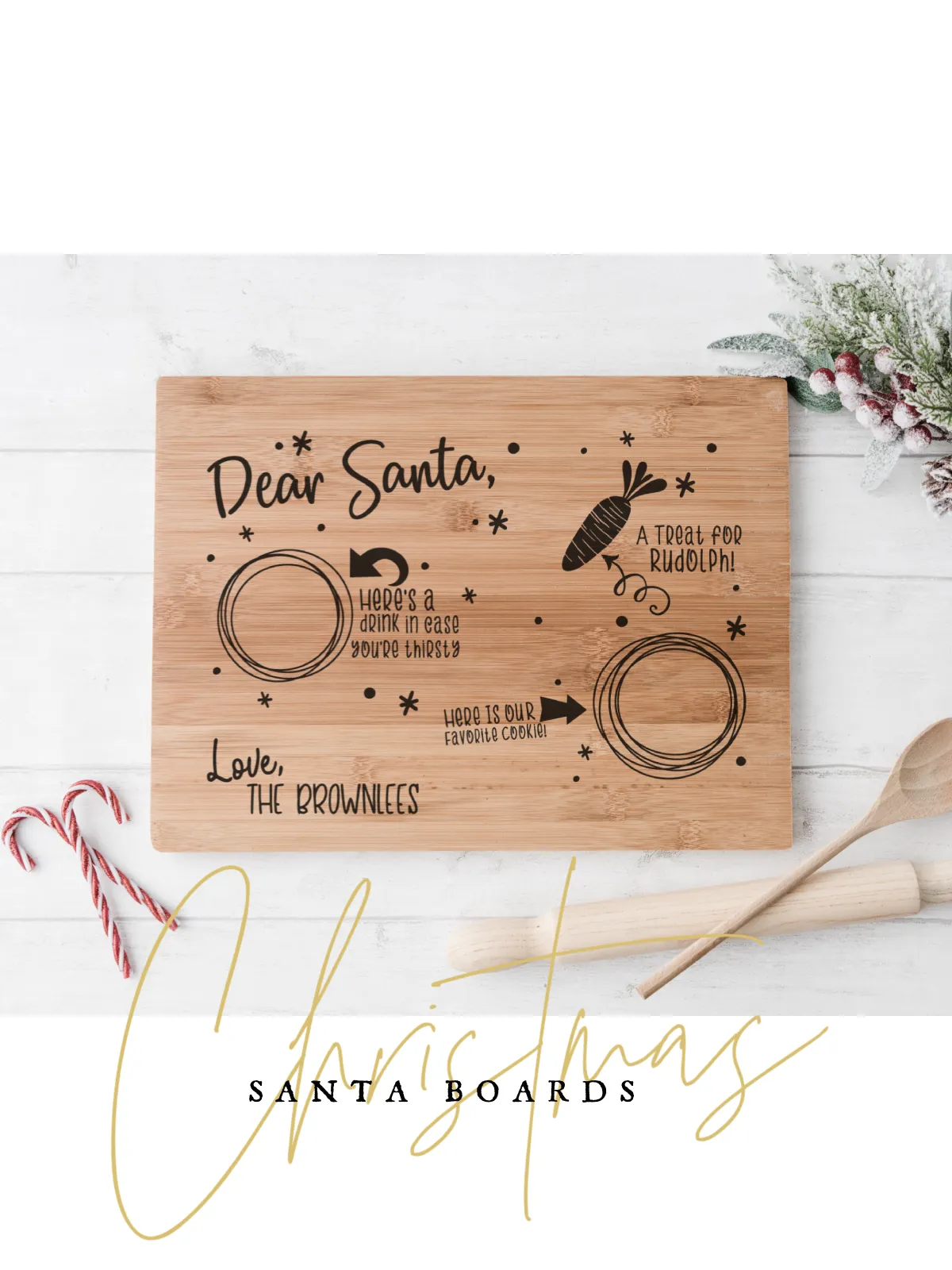 Dear Santa, Christmas Cutting Boards - Personalized