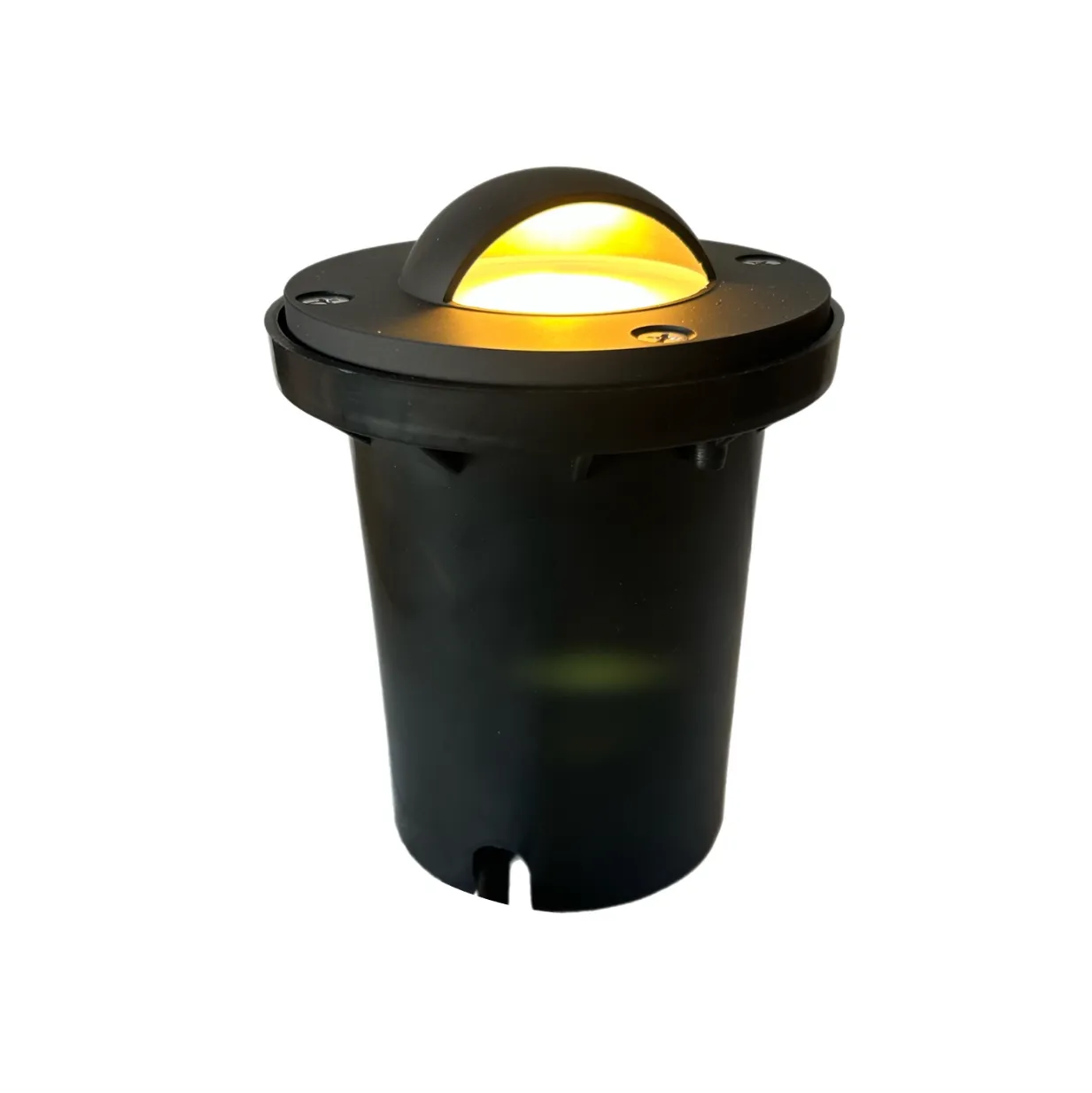 Demi Lune Cast Brass Black In-ground Well Light