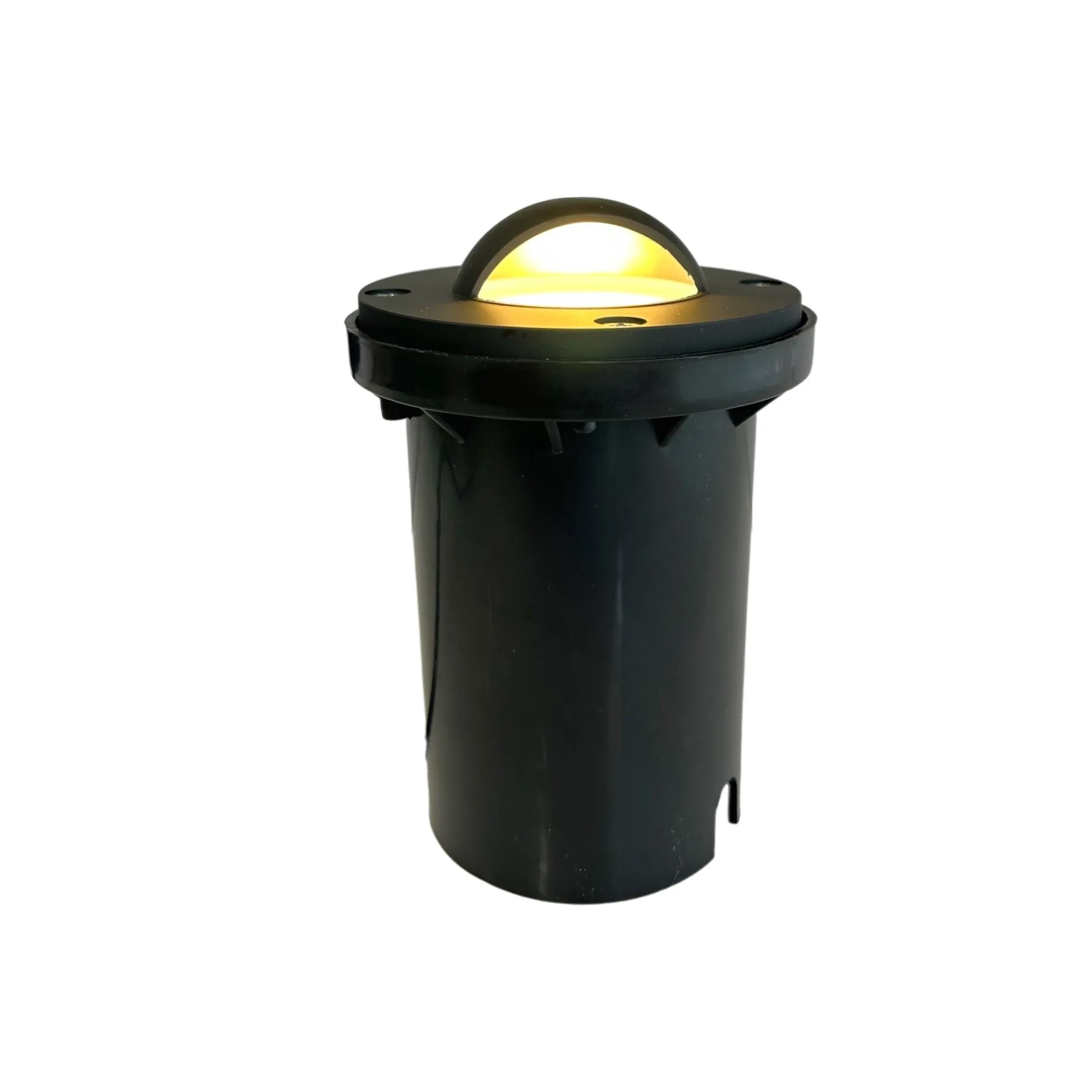 Demi Lune Cast Brass Black In-ground Well Light