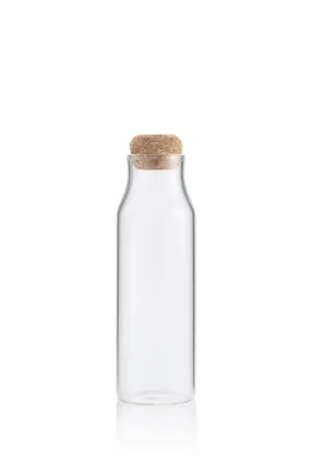 DWEN 362 BERKA - Borosilicate Glass Bottle with Cork Lid - 600ml