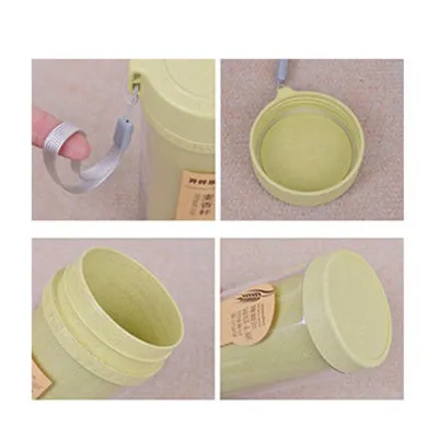 Eco Friendly Wheat Straw Water Bottle with Strap