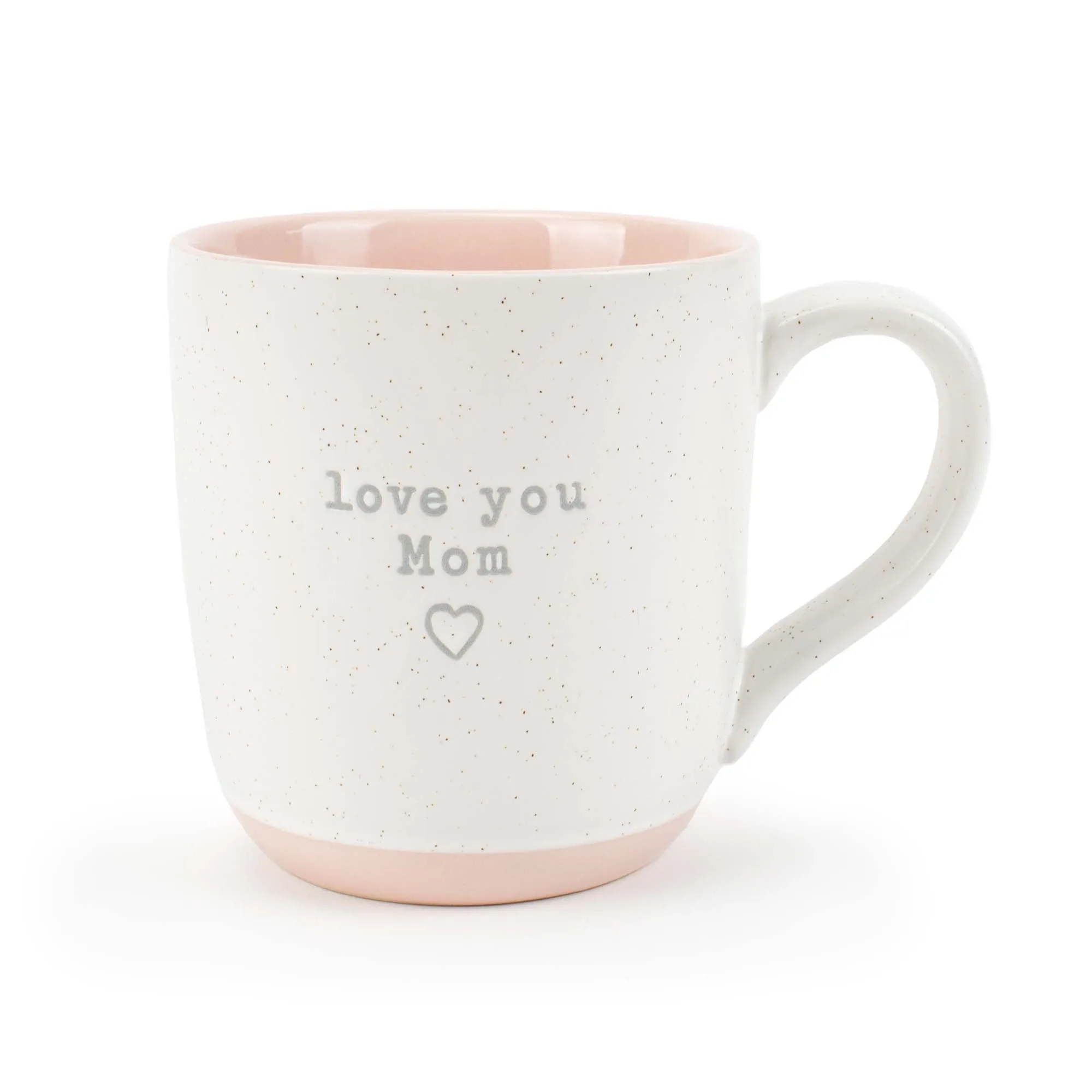 Elanze Designs Love You Mom Speckled Pink 13 ounce Ceramic Coffee Mug