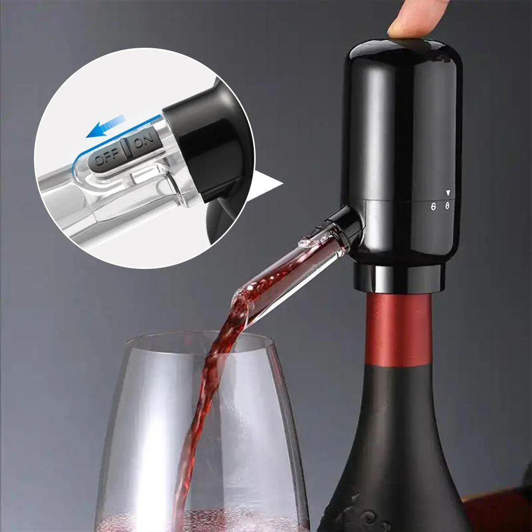 Electronic wine aerator - USB rechargeable and battery powered