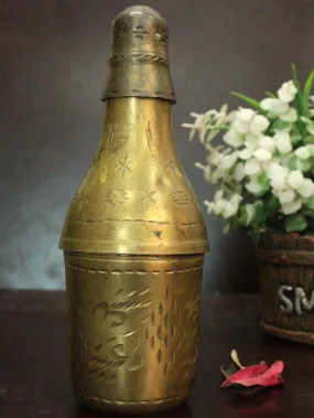 Elegant Brass Bottle Planter: A Unique Decorative Piece with Dual Functionality