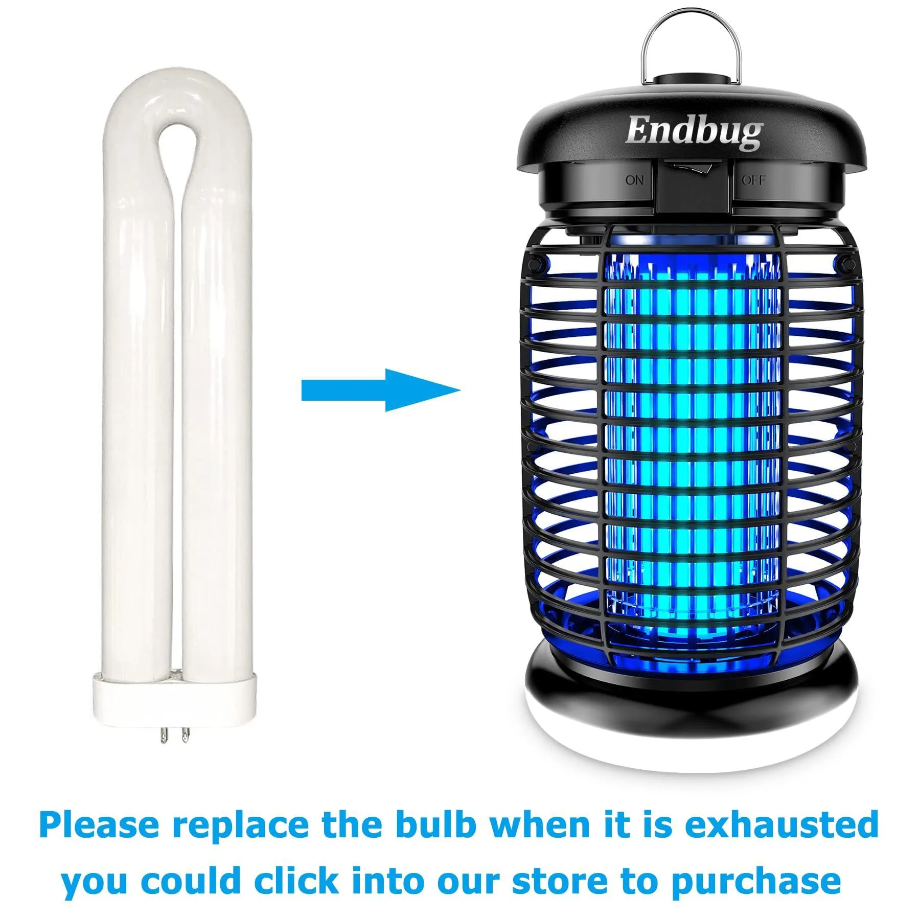 Endbug Bug Zapper Outdoor with LED Light, Mosquito Zapper Outdoor, 4200V Electric Bug Zapper.