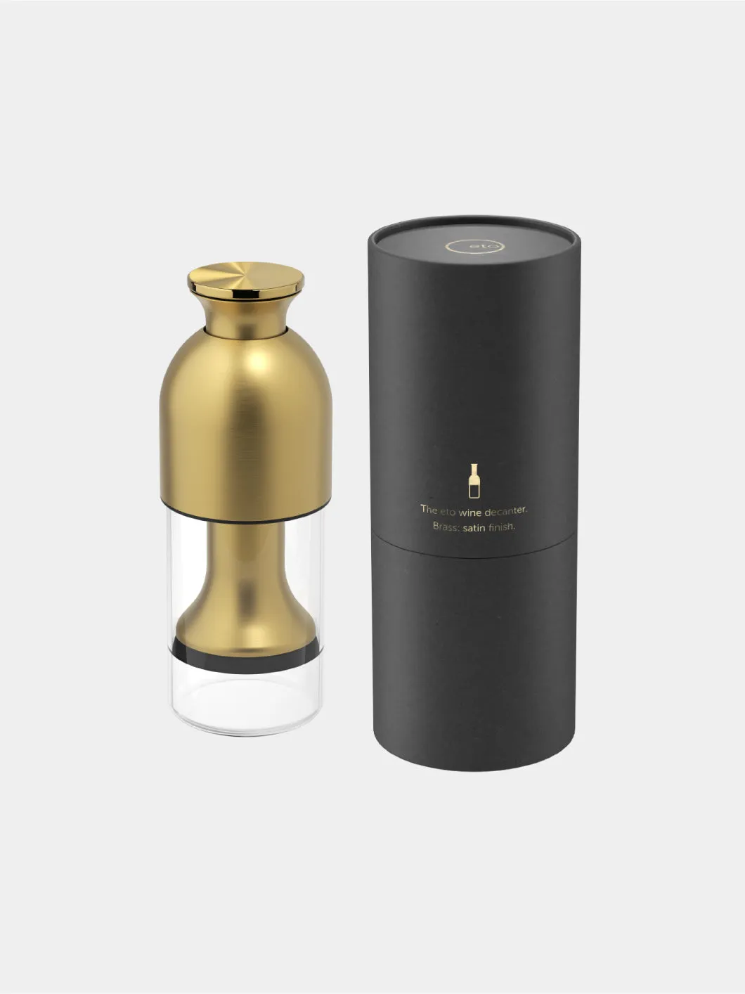 eto wine decanter in Brass: satin finish