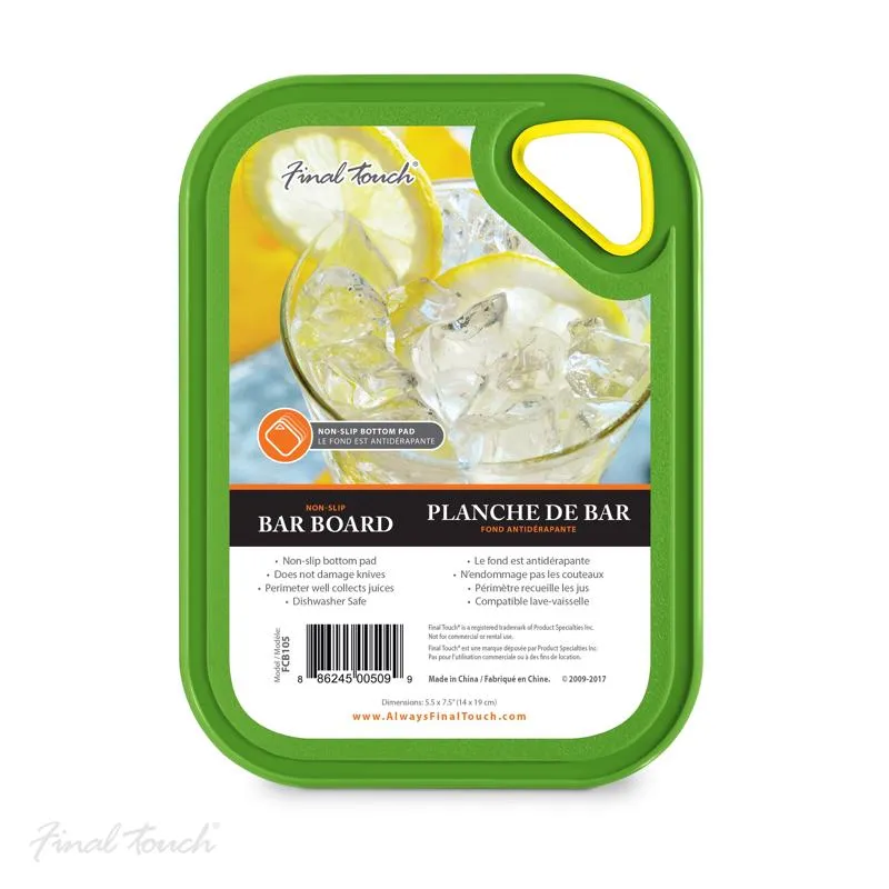 Final Touch 8 in. L X 6 in. W Plastic Cutting Board