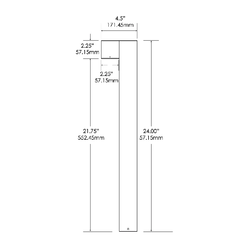 Focus Industries PL27SM1 24" Tall LED Cube Path Light