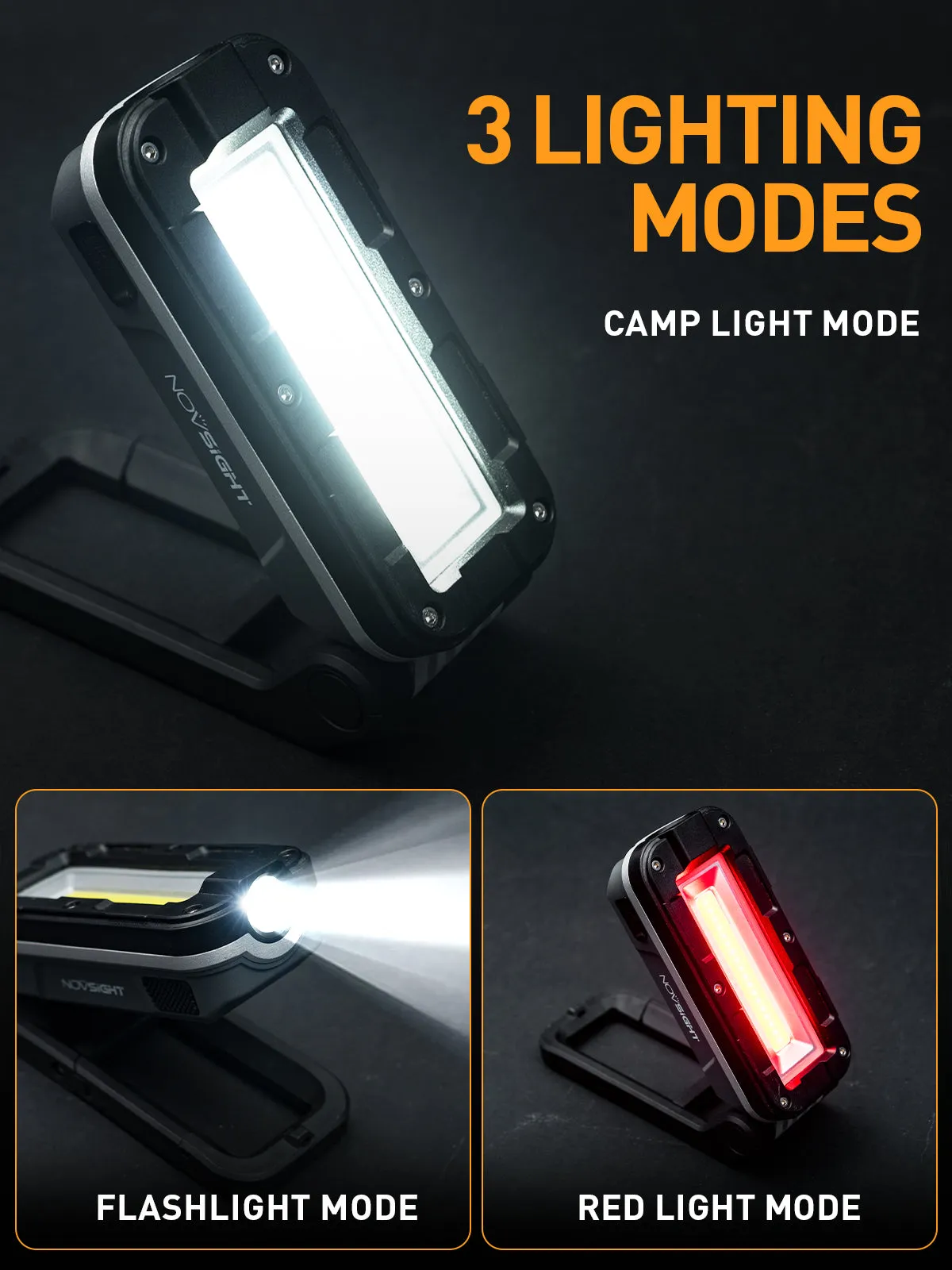 Foldable LED Camping Work Light Kit