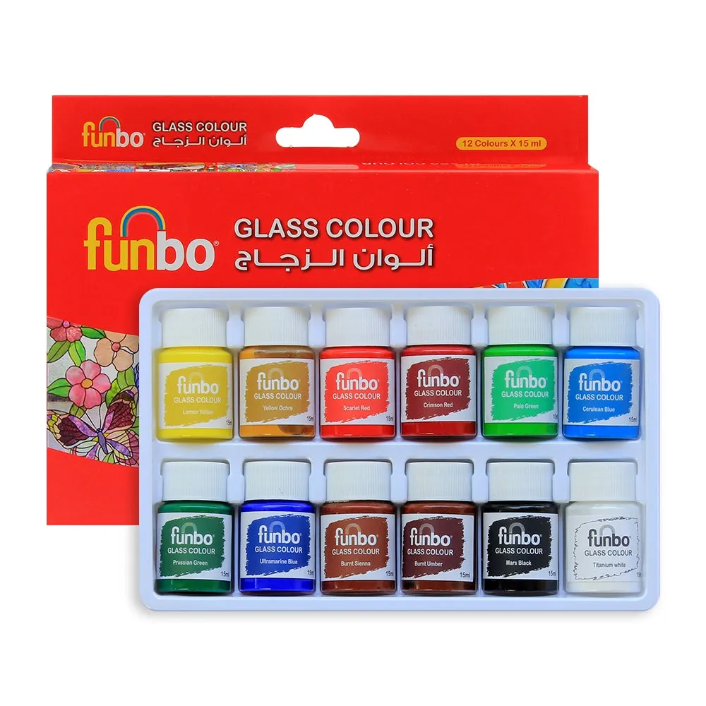 Funbo Glass Paint 15ml Bottle Set