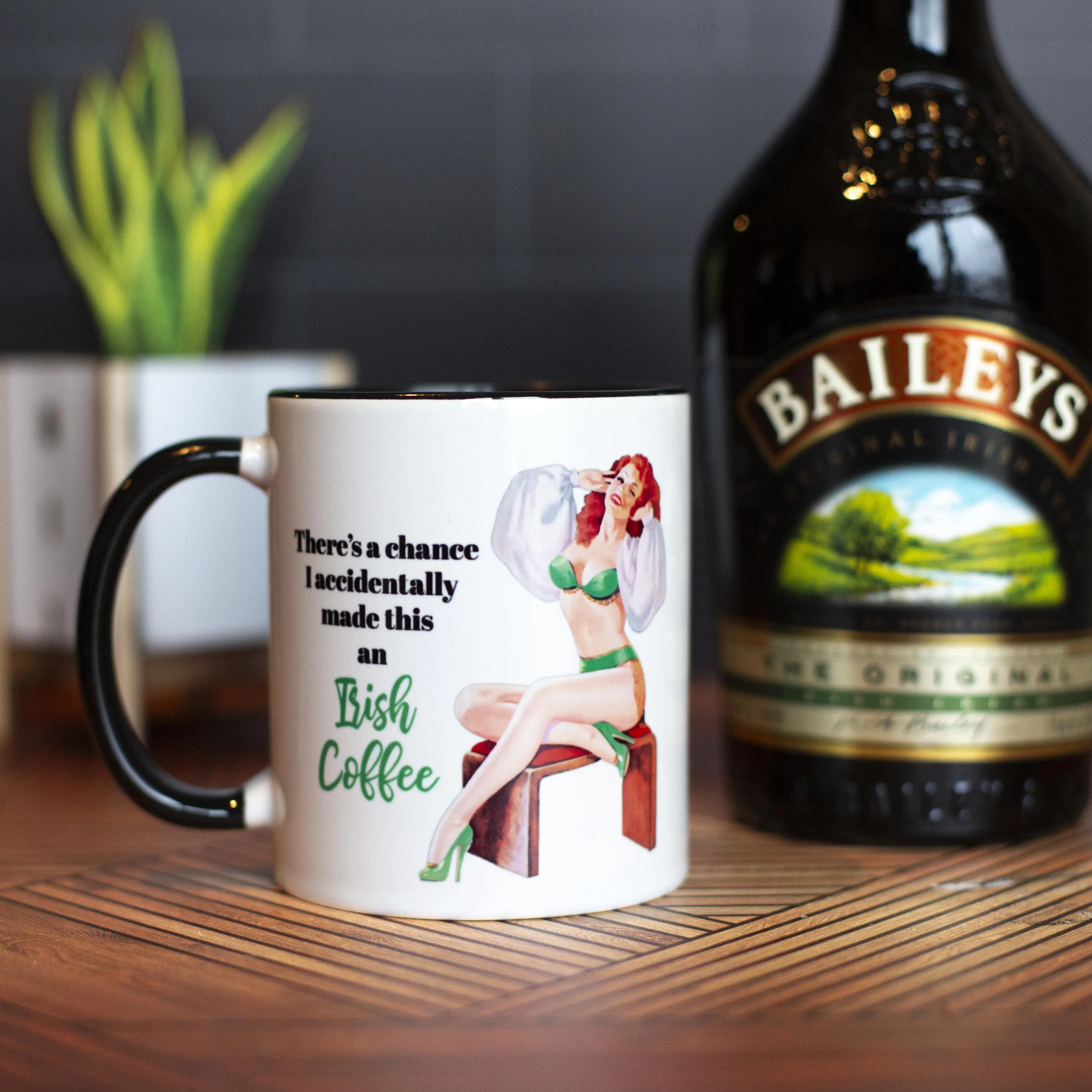 Funny Irish Coffee Vintage Pinup Mug