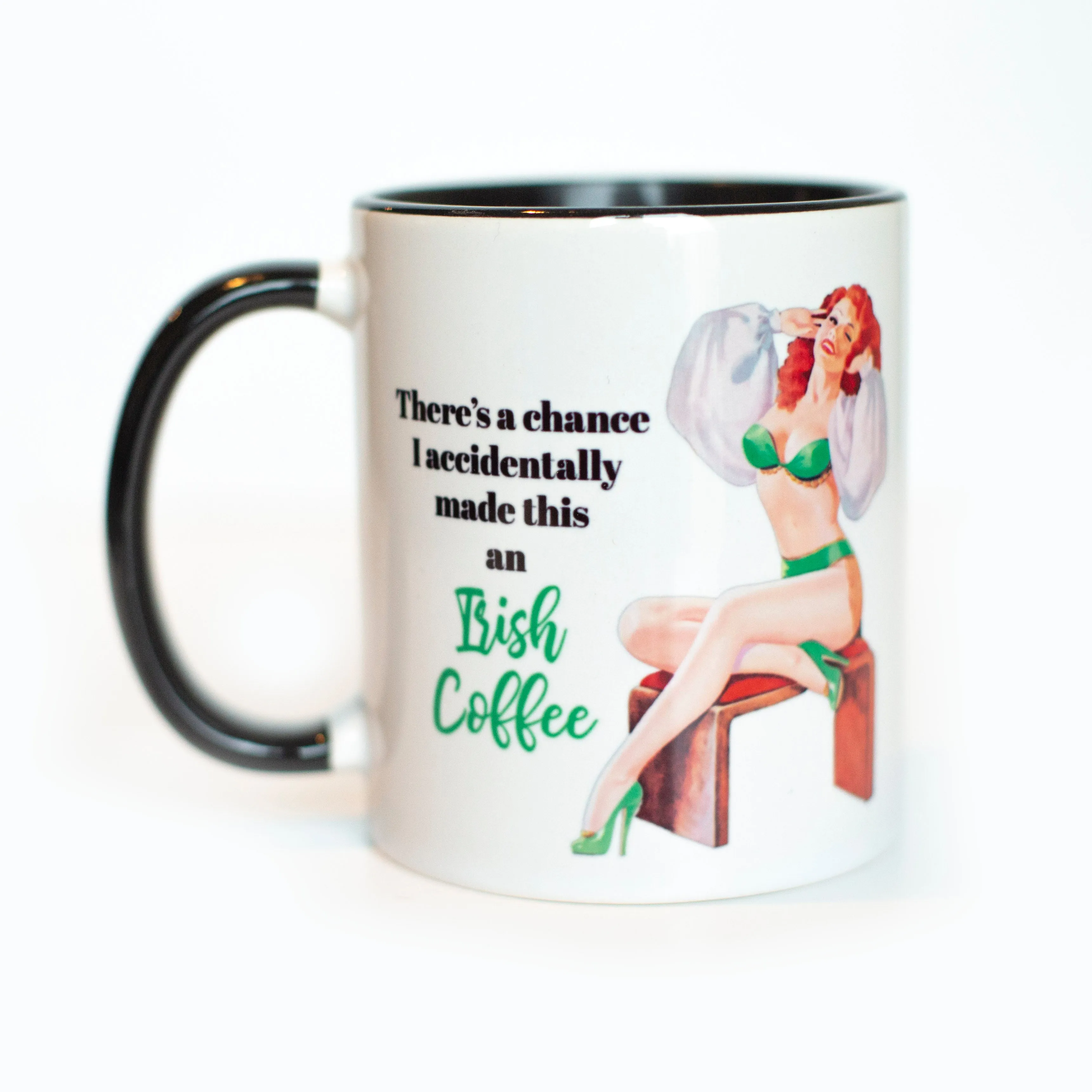 Funny Irish Coffee Vintage Pinup Mug