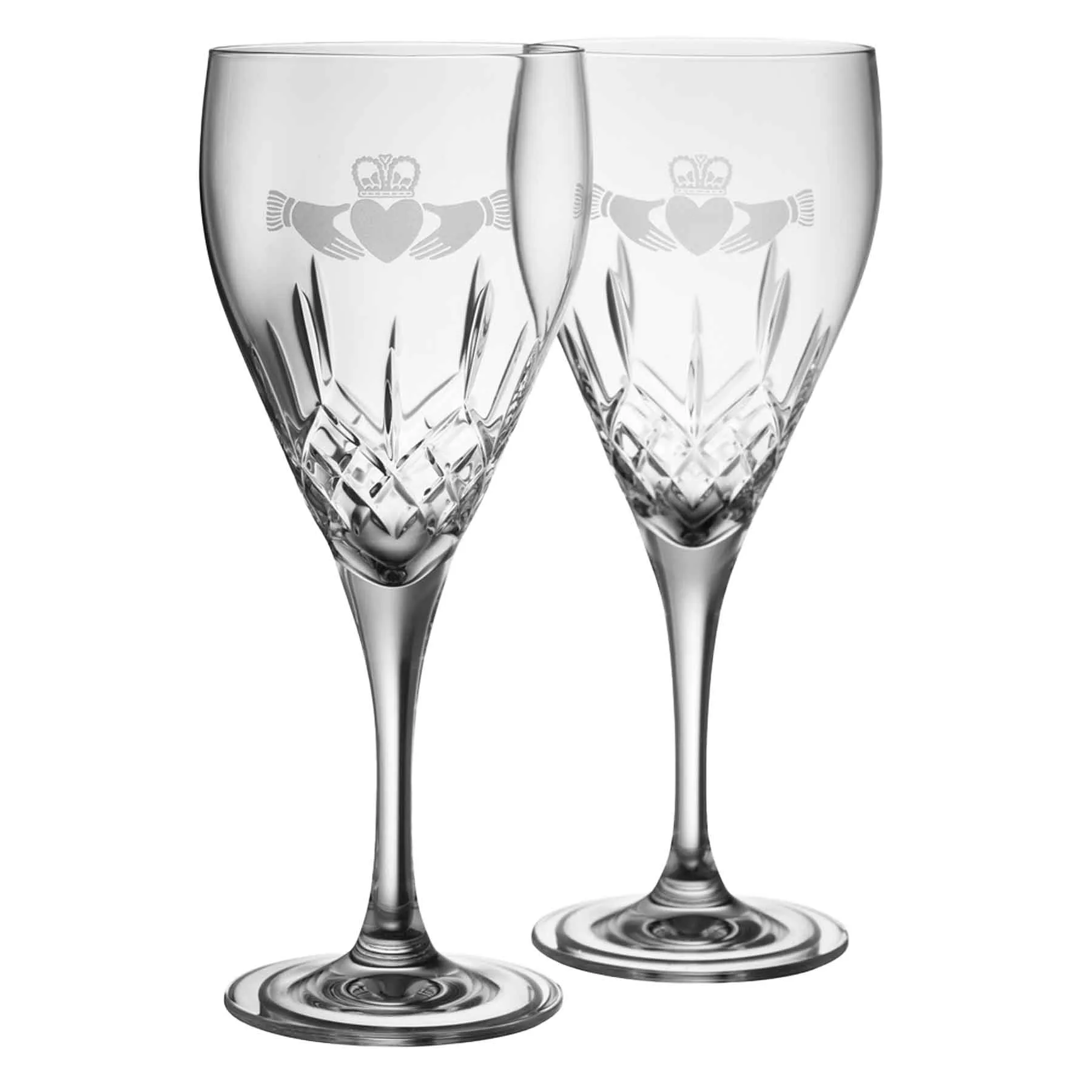 Galway Claddagh Red Wine Glass Set