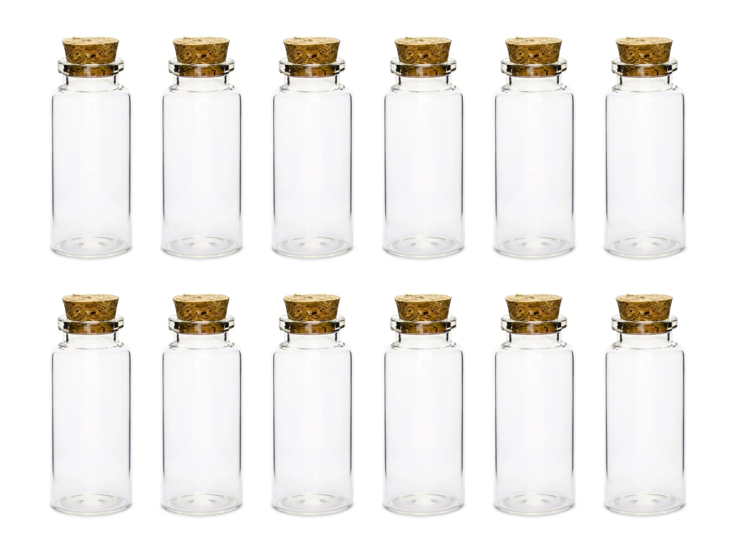 Glass Favor Bottles with Cork Plug Pack of 12