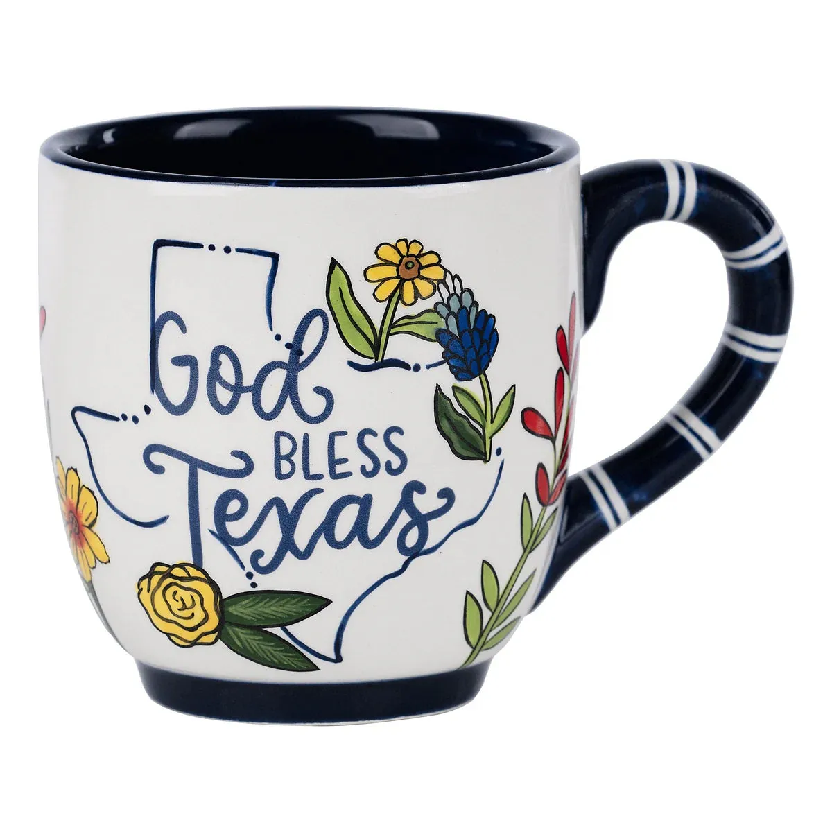 God Bless Texas Flower Mug