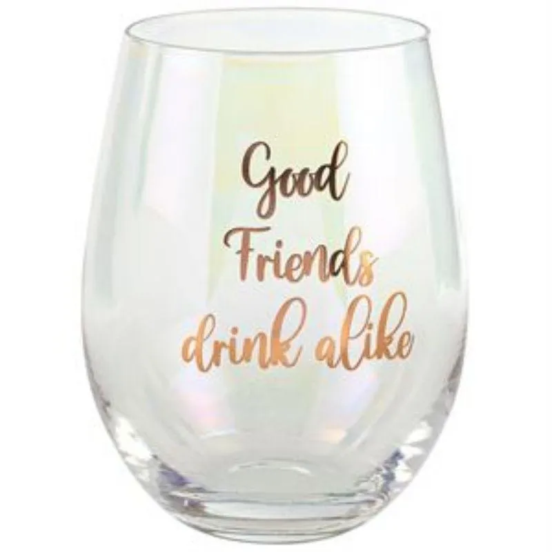 Good Friends Drink Alike Stemless Wine Glass - 600ml