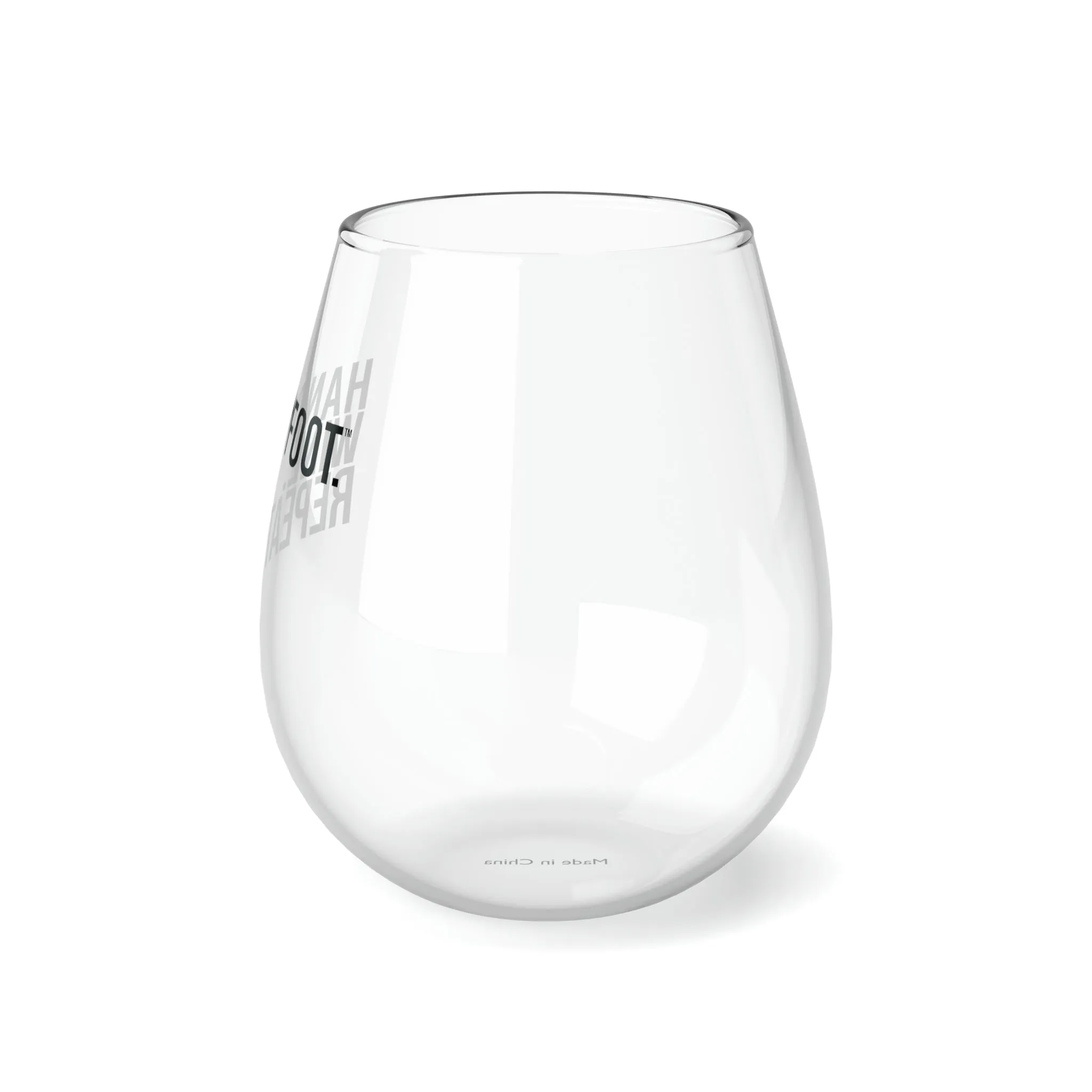 Hand & Foot Stemless Wine Glass - Black