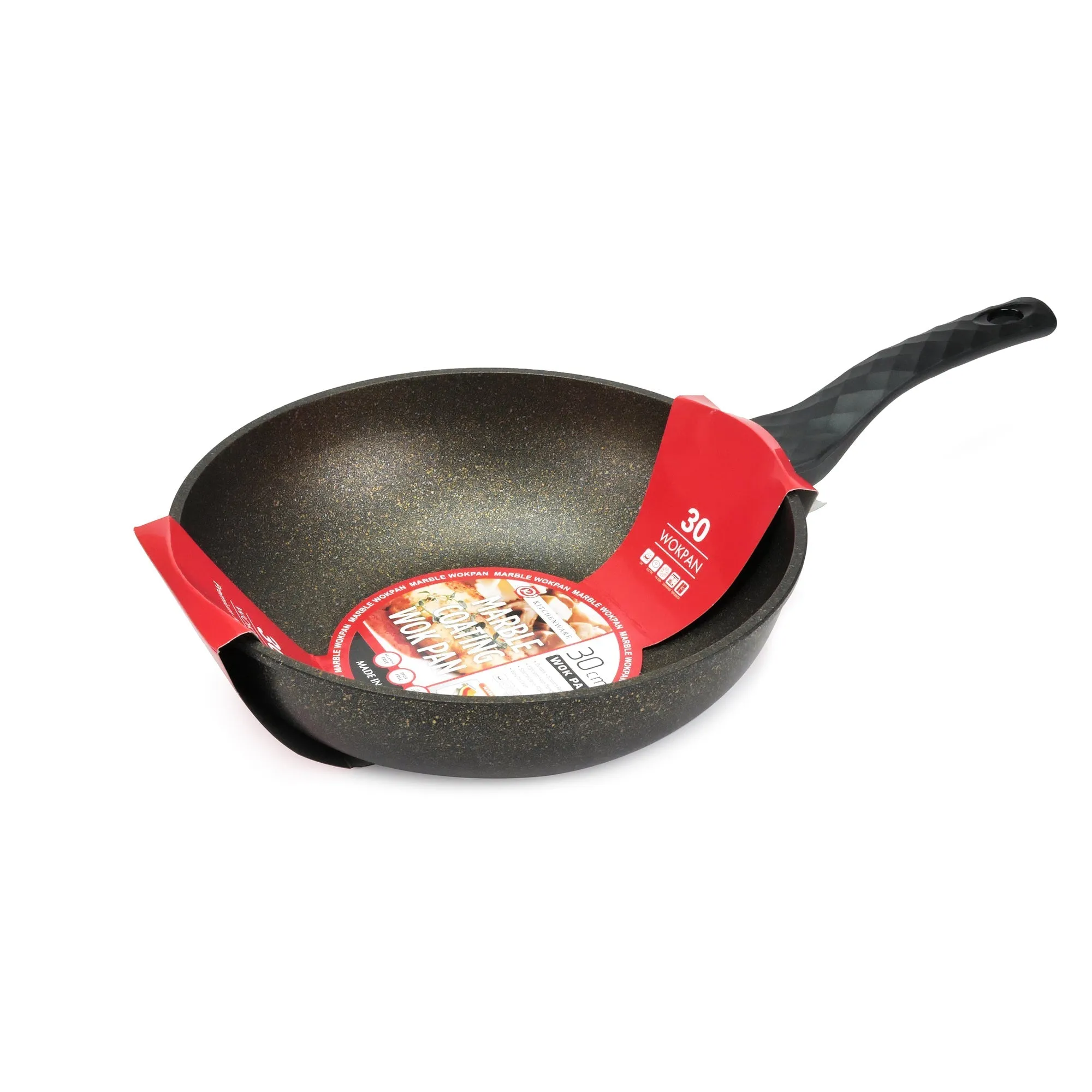 HANKUMMI Marble Wok Pan 30cm (KG960631)