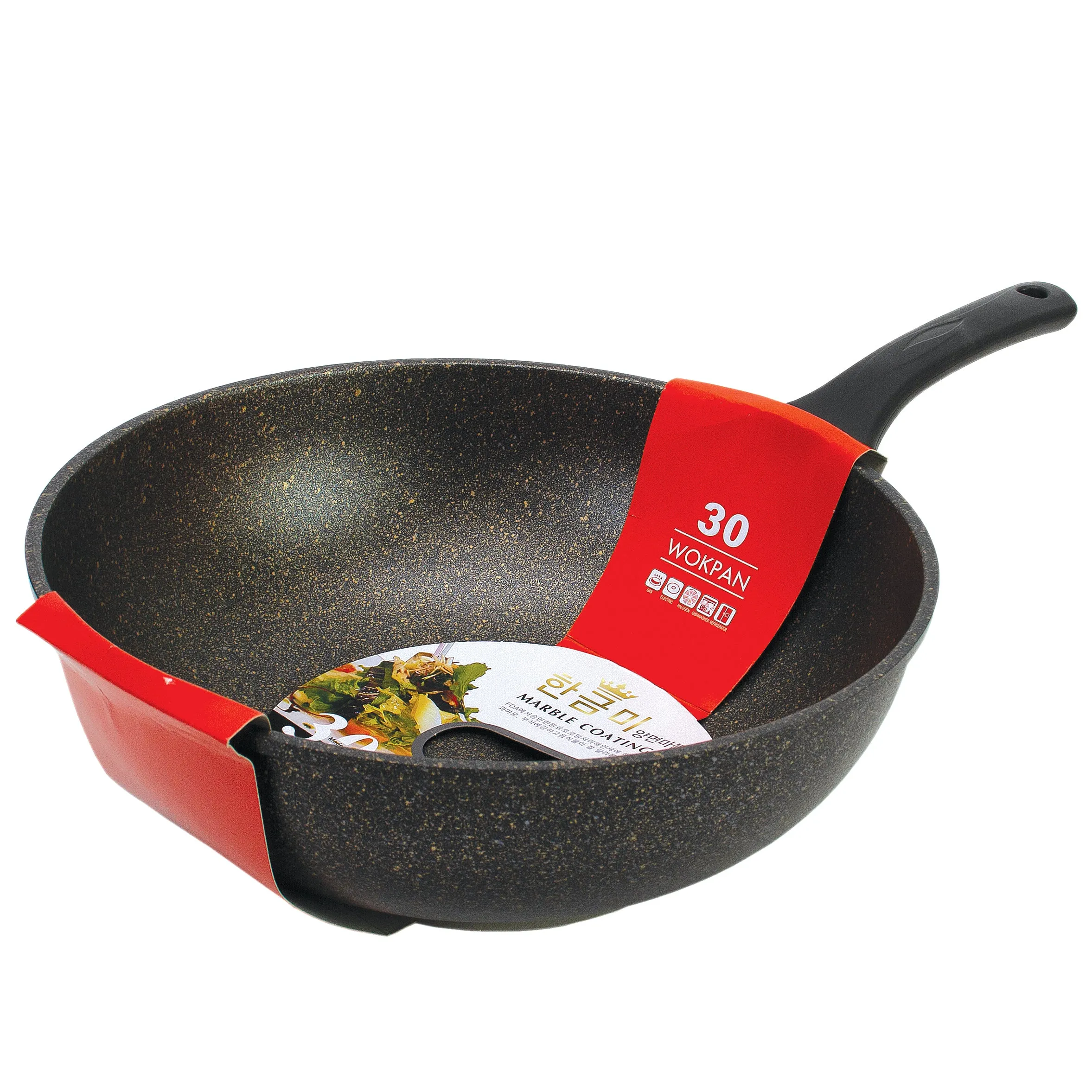 HANKUMMI Marble Wok Pan 30cm (KG960631)