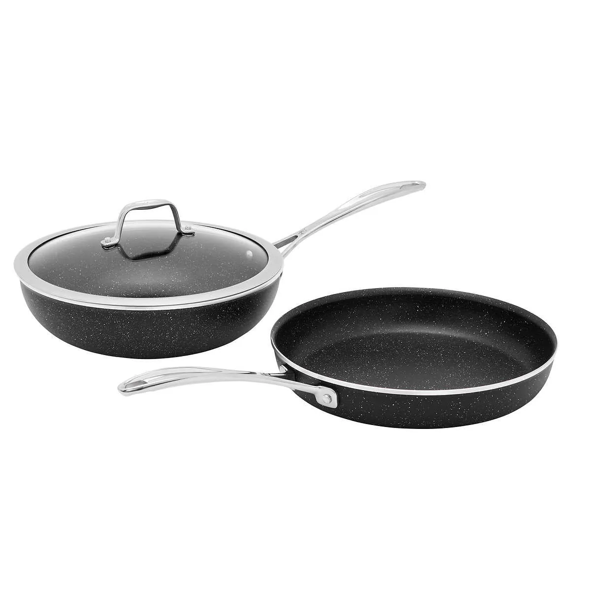 HENCKELS Capri Notte Frypan and Wok Set Granitium Non-stick Coating, 3-piece