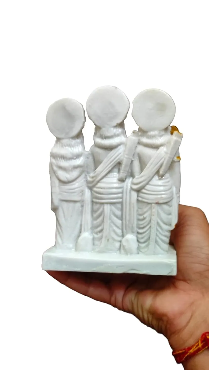 HISARSE White Marble DUST Ram Darbar Idol, Ram Parivaar Murti, Religious Gift for Office, Home Decor, Temple, Spiritual Gift Decorative Showpiece - 14 cm