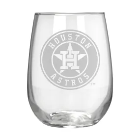 Houston Astros 17 oz. Stemless Wine Glass