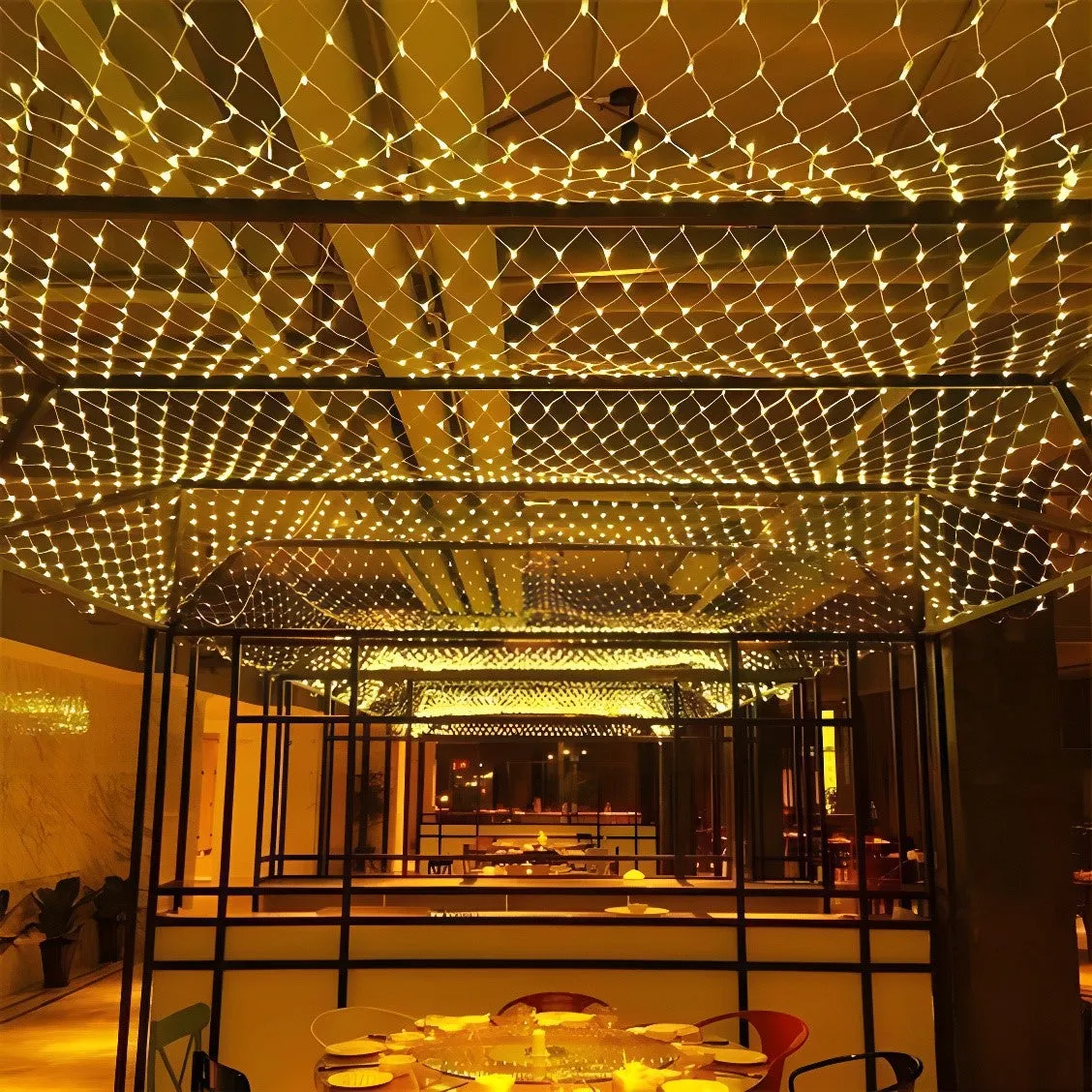 Indoor & Outdoor Net Fairy Lights | 2m x 5m PVC Clear Cable Connectable | Core Series