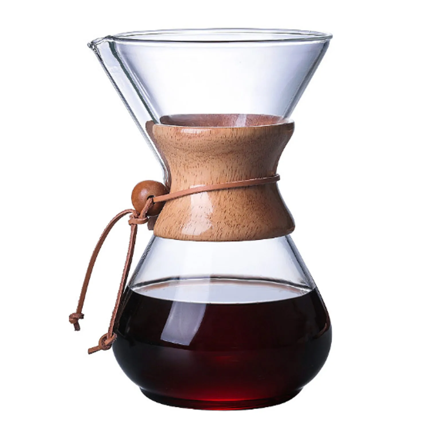 I.XXI Hand Blown Glass Coffee Pot with Filter, 800ml