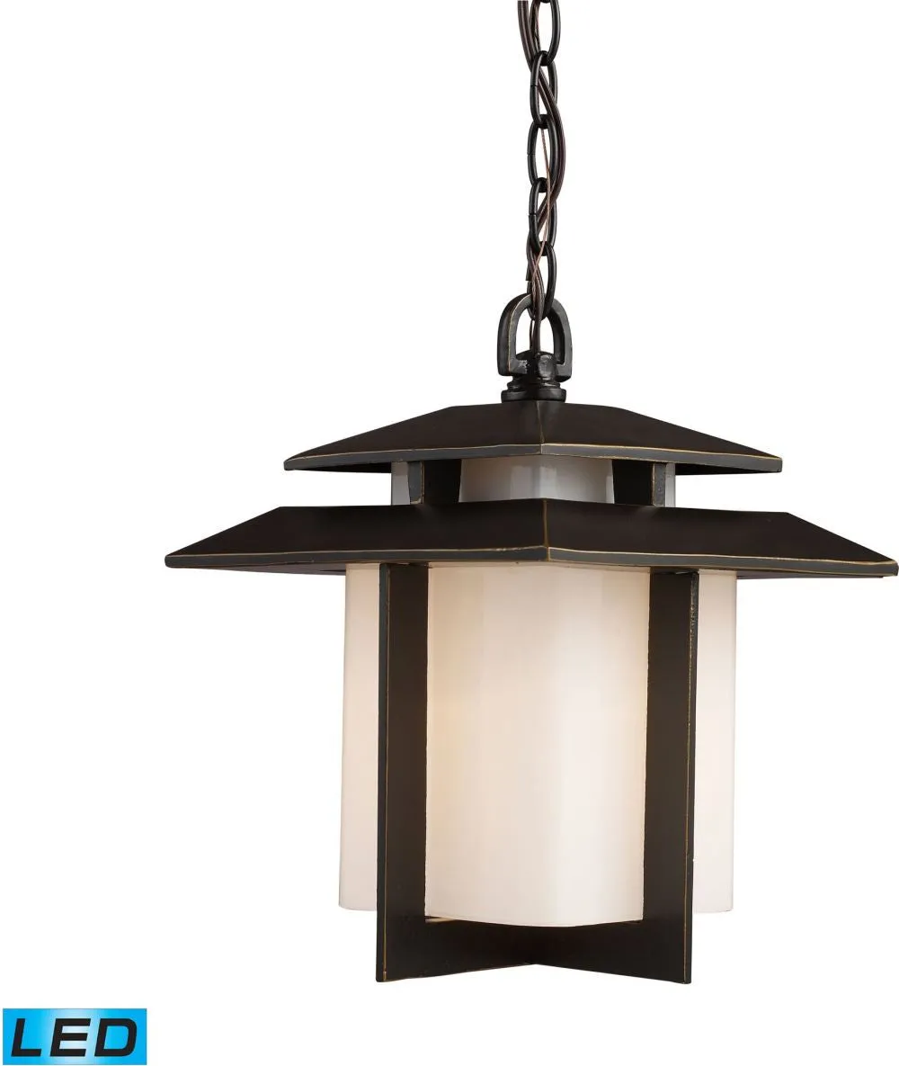 Kanso 1 Light Outdoor Led Pendant In Hazelnut Bronze