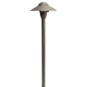 Kichler 15470AZT 12V Cast Brass 6" Dome Path Light Textured Architectural Bronze