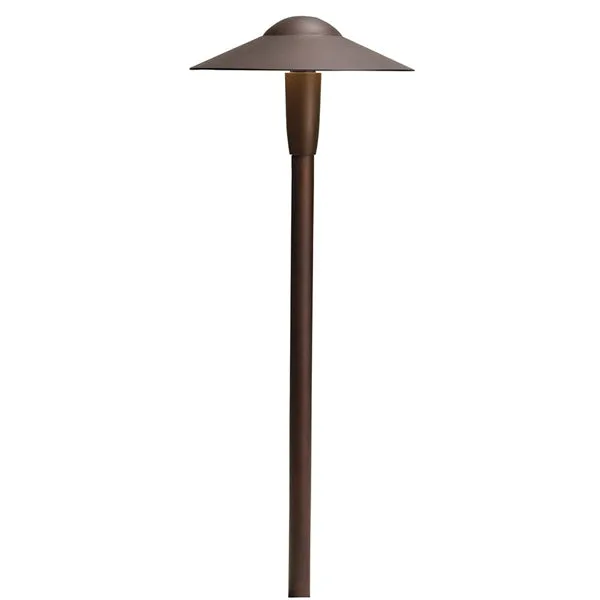 Kichler - 15810AZT30R -LED 3000K Dome Path Light, Textured Architectural Bronze