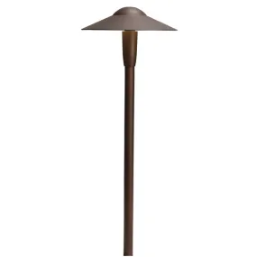 Kichler - 15810AZT30R -LED 3000K Dome Path Light, Textured Architectural Bronze