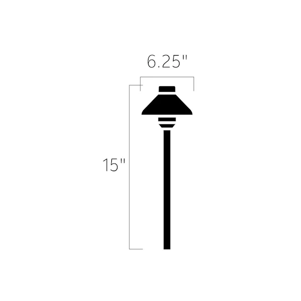 Kichler 15821CBR30 Short Stepped Dome 12V Path Light