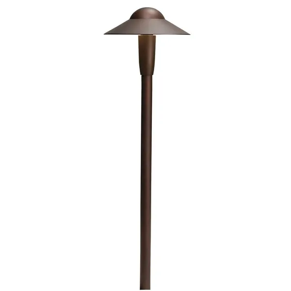 Kichler - 15870AZT30R -LED 3000K 6-inch Dome Path Light, Textured Architectural Bronze