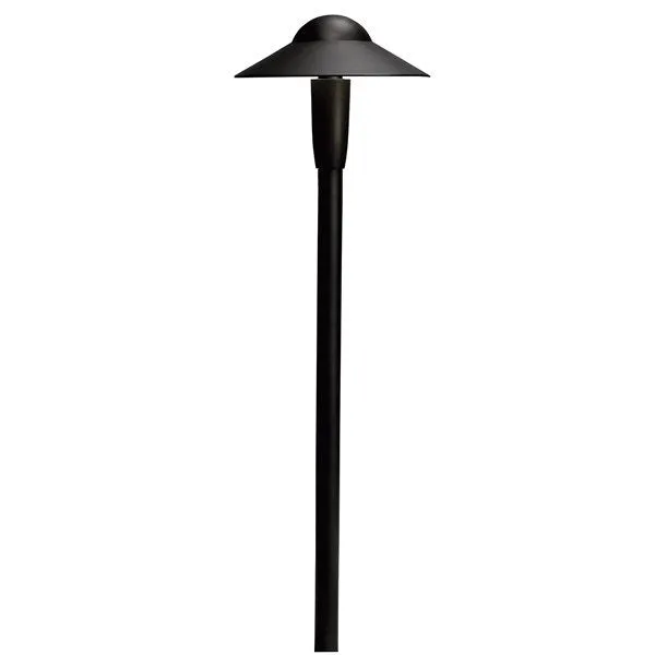 Kichler 15870BKT30R 6" Dome 3000K LED Path Light Textured Black