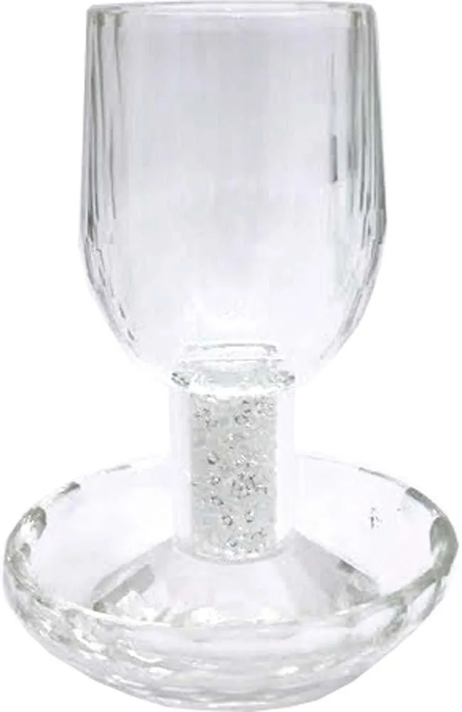 Kiddush Cup w/Coaster Crystal