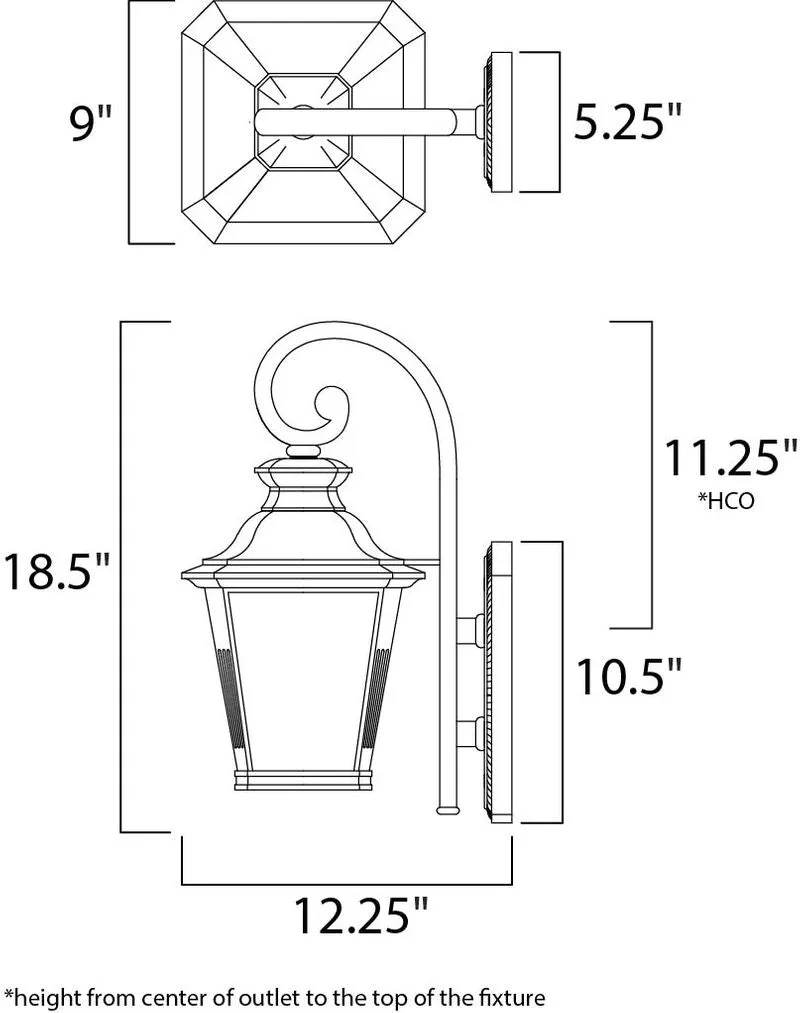 Knoxville E26 Outdoor Wall Sconce