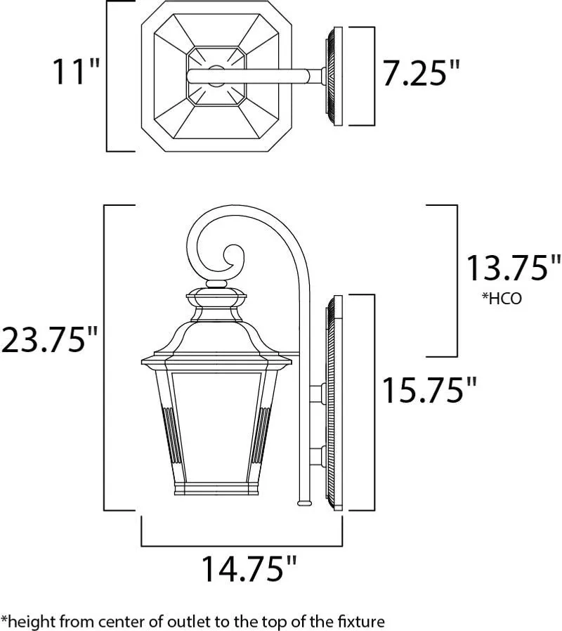 Knoxville E26 Outdoor Wall Sconce