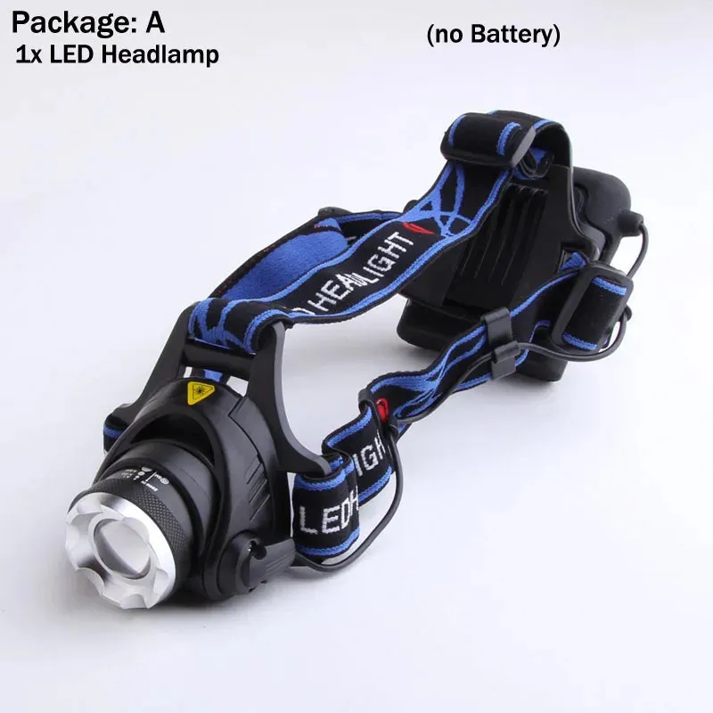 LED Headlamp Flashlight Running Camping Hiking Head Lamp Lightweight Waterproof AA Battery Zoomable Headlight