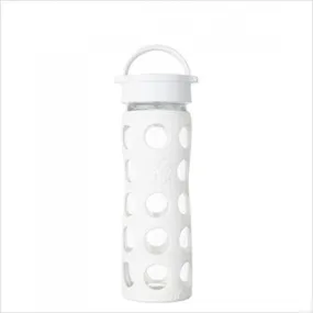 Lifefactory 16oz Classic Cap Glass Bottle in Optic White